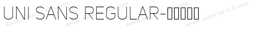 Uni Sans Regular字体转换
